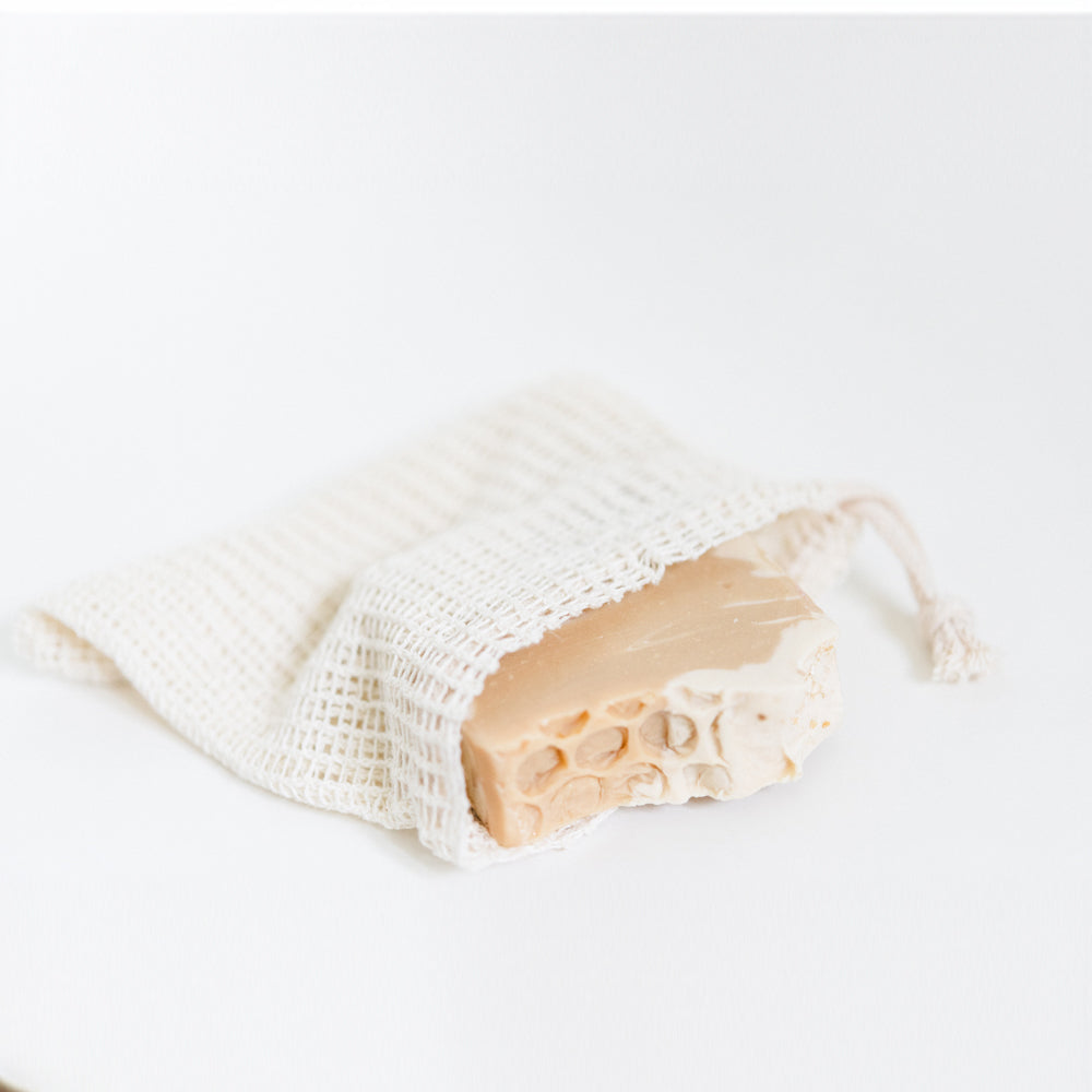 Cleansing Bar and Ramie Fiber Soap Bag Set